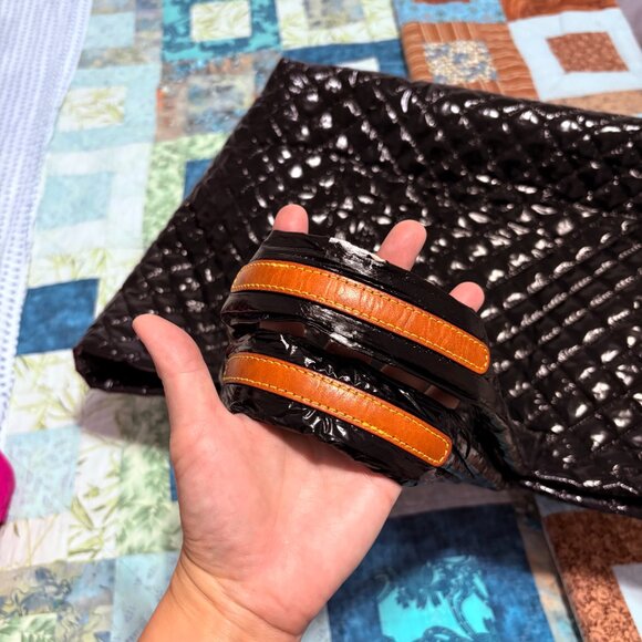 MZ Wallace Large Metro Tote, Black Lacquer - Picture 10 of 10